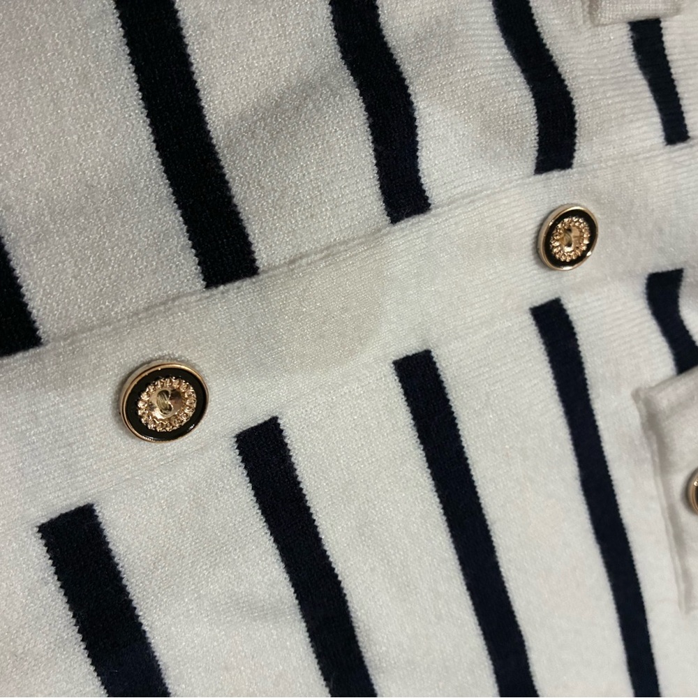 Ralph Lauren Navy and White Knit Top - Picture 3 of 4